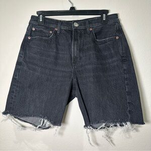 American Eagle High Rise Black Denim Cutoff shorts
